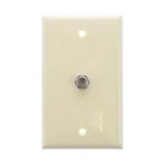 4 Leviton 80781-A 1-GANG Standard Wallplates Box/flush (1) F-type Connector T75. Fixed Price $12.99.