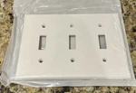 Leviton 80711-W 3 Gang Toggle Switch Wallplate Thermoplastic White. Fixed Price $9.99.