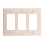 Pass & Seymour TP263-LA Decorator Wall Plate, 3-GANG, Lt Almond (15-PACK). Fixed Price $29.50.
