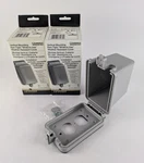 Lot Of 2 Leviton 5976-DGY Vertical Mount Rain Tight While-in-use Cover Duplex. Fixed Price $16.87.