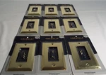 9 New Amerelle 1-GANG Stamped Steel Rocker Decorator Wall Plate Polished Brass. Fixed Price $25.02.