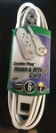 Coleman Cable 03517 6FT. 16/3 Slimline Household Extension Cord SPT-2 Cube Tap. Fixed Price $9.99.