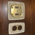Kirsch Dual Switch Toggle & Outlet Covers LR28847 BF142 BF144 Vintage Metal. Fixed Price $15.00.