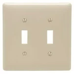 Hubbell Homeselect NPJ2LA 2-GANG Toggle Switch Plate (QTY-25) (M-2). Fixed Price $27.50.