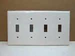 Premier Four 4 Gang Unbreakable Toggle Light Switch Cover Wall Plate - White. Fixed Price $7.49.