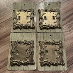 4 Floral Rose Double Light Switch Cover Plate American Tack 1967 60TT Vintage. Fixed Price $50.00.