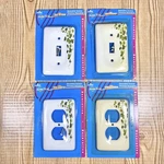4 Vintage Leviton Ceramic Decorative Vine Leaf Electric Outlet Switch Wall Plug. Fixed Price $35.99.