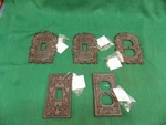 Lot Of 5 Hobby Lobby Vintage Style Cast Iron Wall Switch Outlet Cover Plates. Fixed Price $19.99.