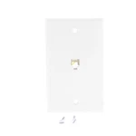 Leviton 40249-W White Flush Mount 4-WIRE Telephone Jack Wallplate Type 625B4. Fixed Price $8.07.