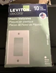 (10-PACK) Leviton 1-GANG White Decorator Rocker Wall Plate, Includes Hardware. Fixed Price $9.49.