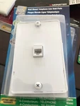 Monster 140093-00 Wall Mount Telephone Line Plate White New LOC568. Fixed Price $10.99.
