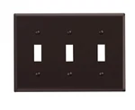 Leviton 85011-000 Brown 3-GANG Toggle Wall Plate 4-1/2 H X 6-3/8 In.. Fixed Price $6.96.