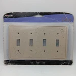 Amerelle Decor 4-GANG Toggle Faux Slate Resin Creme Wall Plate New Box Rustic. Fixed Price $9.85.