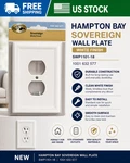 New 1001632577 Hampton Bay Sovereign White Finish Duplex Wall Plate SWP1101-18. Fixed Price $9.48.