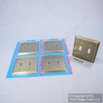 Leviton 89609-STB Brushed Brass 2-GANG Toggle Metal Midway Wallplate Cover 5PC. Fixed Price $18.04.