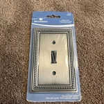 Brainerd Single Toggle Switch Wall Plate Beaded Brushed Satin Pewter #19054 New. Fixed Price $8.99.
