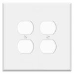 Oversized White Metal Outlet Covers, 2-GANG Duplex Receptacle Cover, 5.5" X.... Fixed Price $11.99.