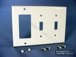 Leviton White 3-GANG Switch Cover Decora Gfci Gfi Plastic Wallplate 80421-W. Fixed Price $6.17.