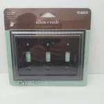 Allen + Roth 3-GANG Toggle Cosgrove Wall Plate Cover Oil Rubbed Bronze #0140231. Fixed Price $13.75.