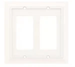 Hampton Bay W31565C-W White Derby Architect Double Gfci Decora Wall Plate Cover. Fixed Price $10.65.