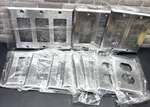 11- Mulberry Satin Stainless Steel Plates, Single 2 & 3 Gang Decora, Duplex Rec. Fixed Price $31.99.