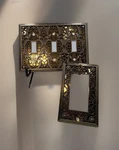Set Of Amerelle Filigree Collection 3 Toggle & Single Rocker Wall Plates Ornate. Fixed Price $12.80.