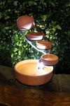 Cascade Ceramic Solar Water Fountain W/ Battery/timer Led Lights And Pump. Fixed Price $159.99.