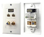 Pyle Hdmi /mono Rca Audio /coaxial /dual Ethernet Combo Wall Plate. Fixed Price $16.99.