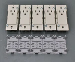 (5) P&s Slater Self Contained Single Outlet Receptacle SC-821, 15A 125V, Almond. Fixed Price $24.95.