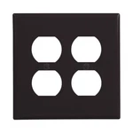 Cooper Wiring Devices PJ82BK Wallplate 2G Duplex Poly Mid. Fixed Price $5.99.