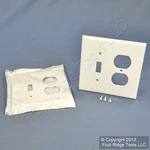 Leviton 80505-W White 2-GANG Toggle Duplex Plastic Midway Wallplate Cover 2-PACK. Fixed Price $10.18.