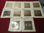 (10) Vintage American Tack Hardware Wall Plate 2 Switch 8004TT Montage. Fixed Price $64.99.