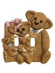 Vintage Vickilane Teddy Bear Double Light Switch Cover Wall Plate Brown Nursery. Fixed Price $18.99.