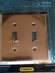 Stanley Brass Color S805-952 Double Switch Wall Satin Nickel Plated Steel. Fixed Price $9.99.