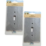 Two (2) Hampton Bay Light Switch Covers, Pearson Brushed Nickel Finish, 1 Toggle. Fixed Price $12.71.
