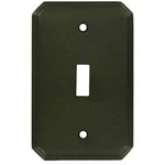 Colonial Bronze Deco Single Toggle Switchplate 6001-1T-M15B Matte Pewter New. Fixed Price $7.96.