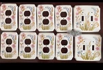 10 Floral Flower Outlet Switch & Double Gang Light Plate Covers American Tack. Fixed Price $65.00.