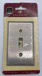 Baldwin Brass Single Toggle Switch Wall Plate Cover 4751-150-CD New Satin Nickel. Fixed Price $16.49.