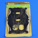 Vintage Amerock C-9087-AE Carriage House Double Switch Receptacle Plate. Fixed Price $19.99.