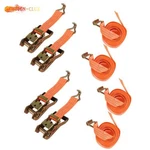 Ratchet Straps J Hook Heavy Duty Tie Downs Pack 1.5IN X 15FT 4000 Lbs. Fixed Price $30.94.