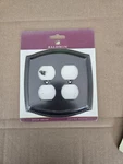 Baldwin Brass Rope Style Double Duplex Switch Plate Venetian Bronze 4794-112. Fixed Price $16.99.