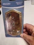 Brainerd Studio Polished Lacquered Heavy Solid Brass Single Switch Plate Nos New. Fixed Price $13.00.