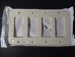 New Leviton Lot Of 2 Quad-gang Wallplate Outlet Cover Almond. Fixed Price $11.99.
