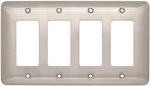 (5 Pack) Brainerd - Stamped Steel Round Quad Decorator Wall Plate 126443. Fixed Price $83.59.