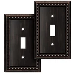 2PACK Aged Bronze Toggle Switch Wall Plate Decorative Outlet Cover. Fixed Price $18.66.