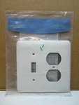 Brainerd White Steel Single 1 Toggle Switch And Duplex Wallplate 64363. Fixed Price $8.99.