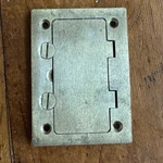 Hubbell S3920 Brass Floor Outlet Cover Plate 3X5 Nos Industrial. Fixed Price $57.77.