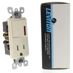 Leviton 5648-A Almond Decora Pilot Light Switch Rocker W/ 15A Receptacle Outlet. Fixed Price $16.14.