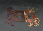 Lazart Gecko & Kokopelli Reversible Metal Switch Cover Plate Southwest Read. Fixed Price $17.99.
