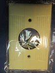 Eagle No 131 Eagaline One Gang Ivory Ribbed Bakelite Round Receptacle Wall Plate. Fixed Price $7.00.